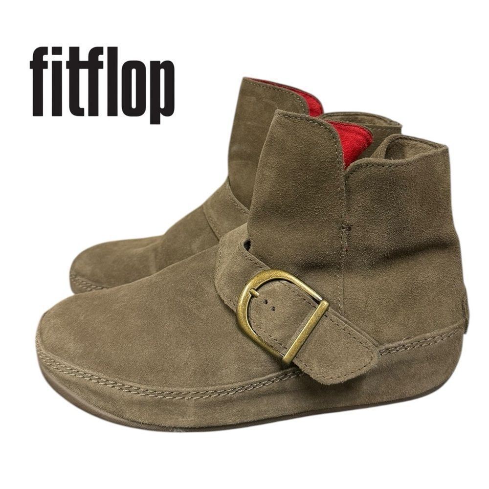 Fitflop Women's Dash Suede Leather Water Resistant Ankle Boots Booties 7